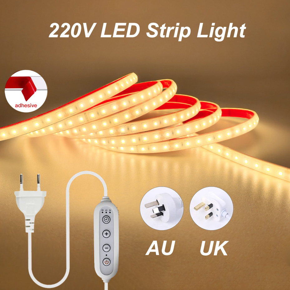 AC 220V Adhesive LED Strip Lig - Outdoor Lighting Uk ulasan dan harga