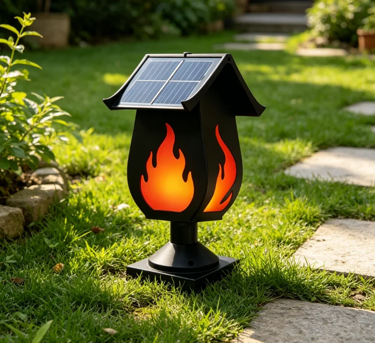 Solar Column Headlights Simula - Outdoor Lighting Waterproof ulasan dan harga