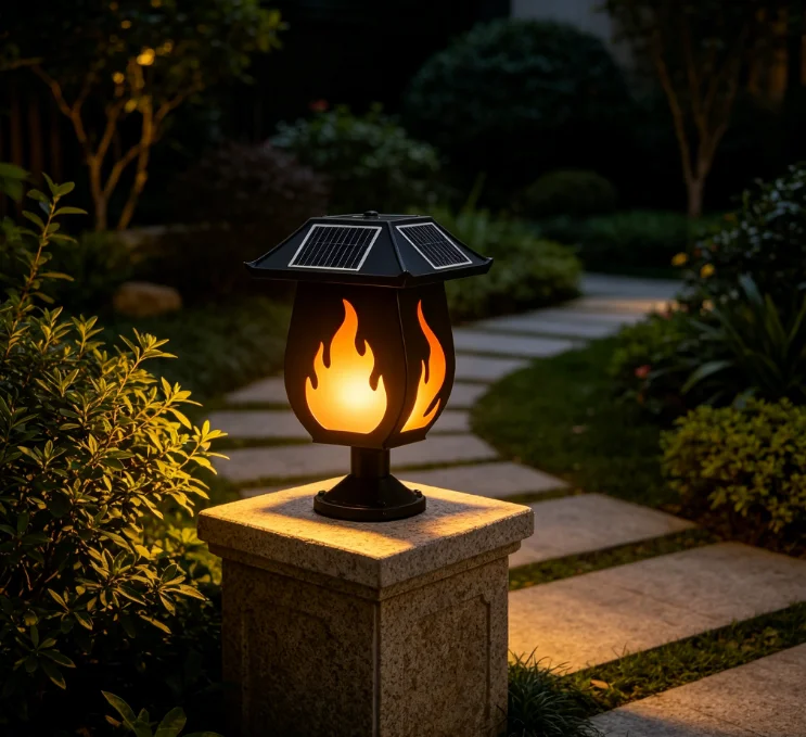 Solar Column Headlights Simula - Outdoor Lighting Waterproof ulasan dan harga