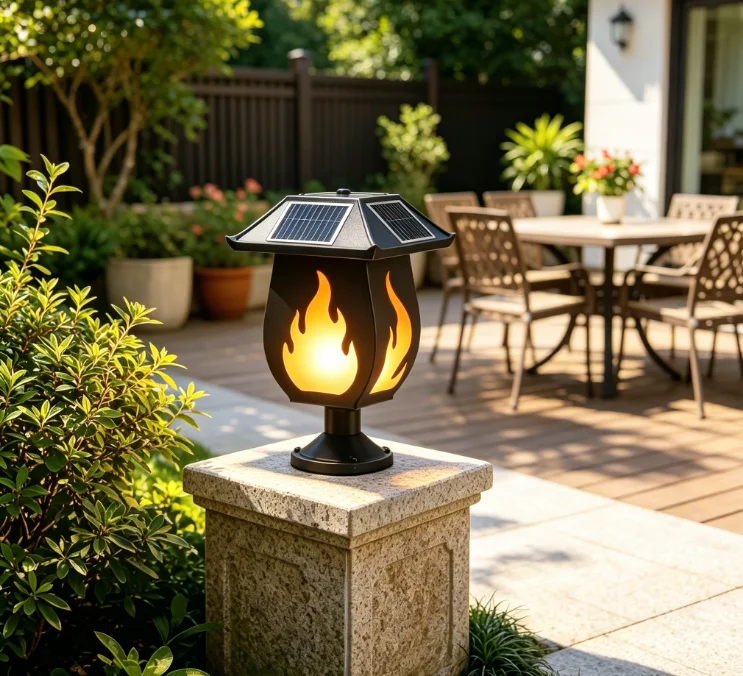 Solar Column Headlights Simula - Outdoor Lighting Waterproof ulasan dan harga