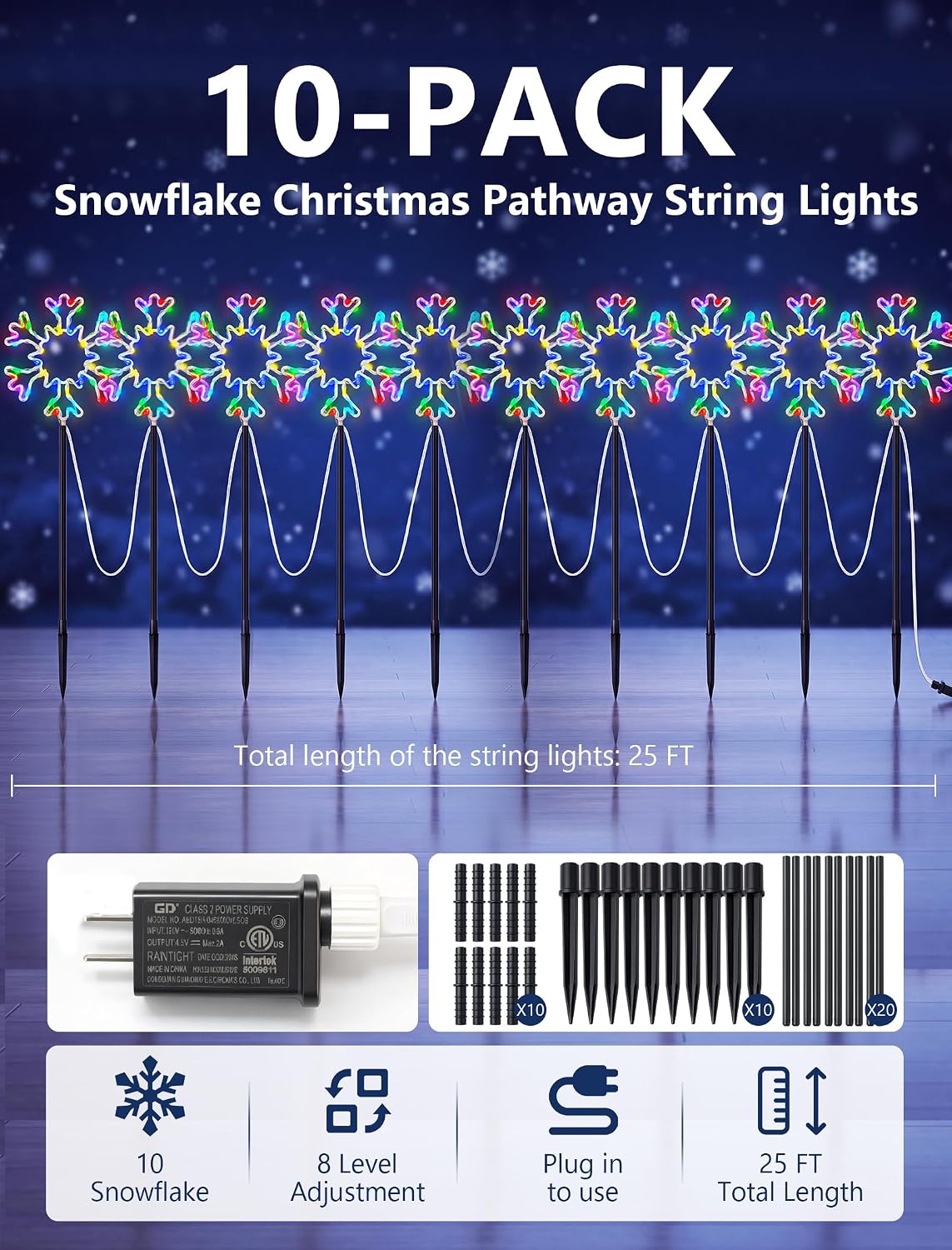 Christmas Snowflake Outdoor Pa - Outdoor Lighting Pathway ulasan dan harga