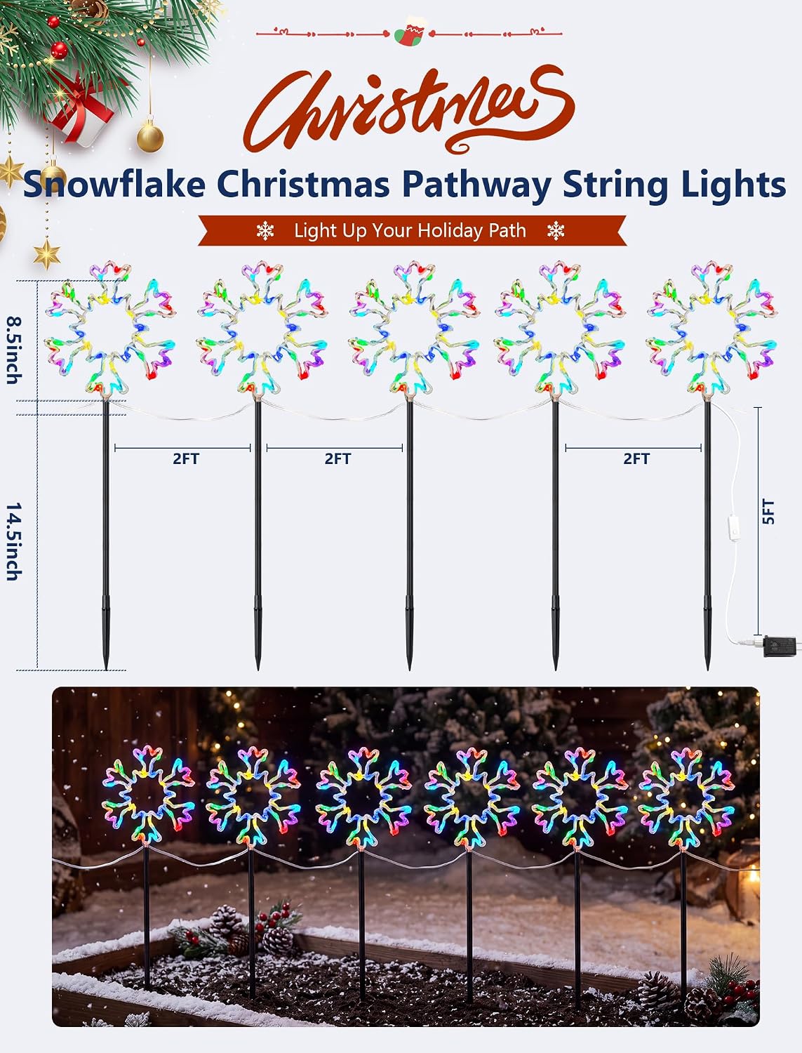 Christmas Snowflake Outdoor Pa - Outdoor Lighting Pathway ulasan dan harga