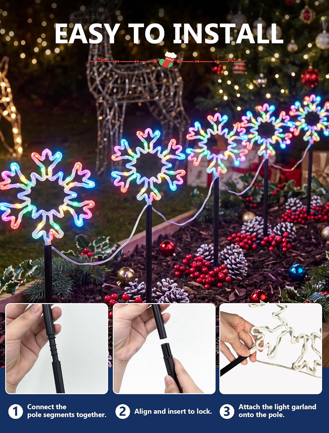 Christmas Snowflake Outdoor Pa - Outdoor Lighting Pathway ulasan dan harga