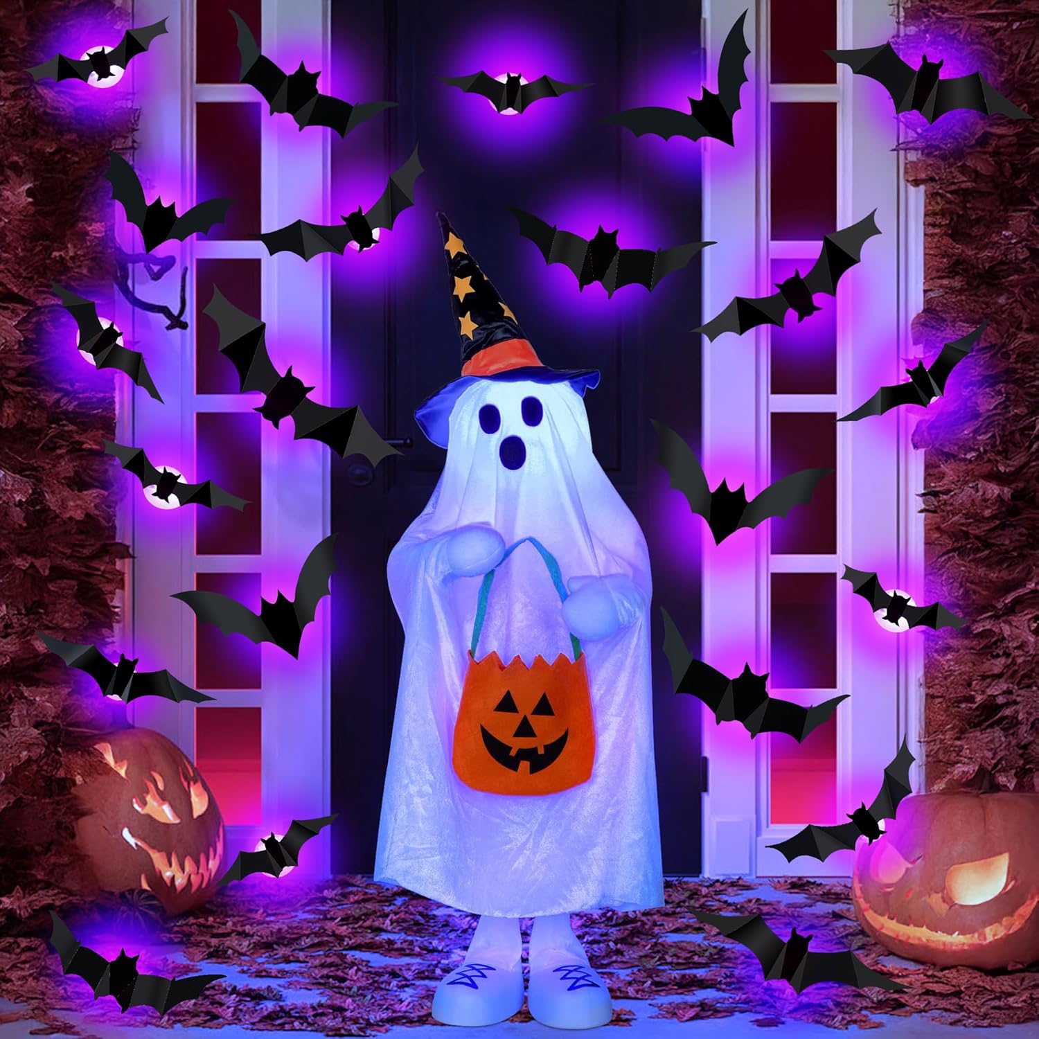 Halloween LED Bats Spider Deco - Outdoor Lighting Effects ulasan dan harga