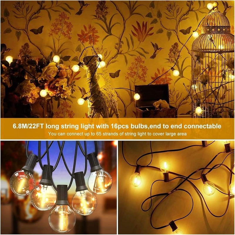 LED Outdoor Light String 64FT  - Outdoor Lighting Effects ulasan dan harga