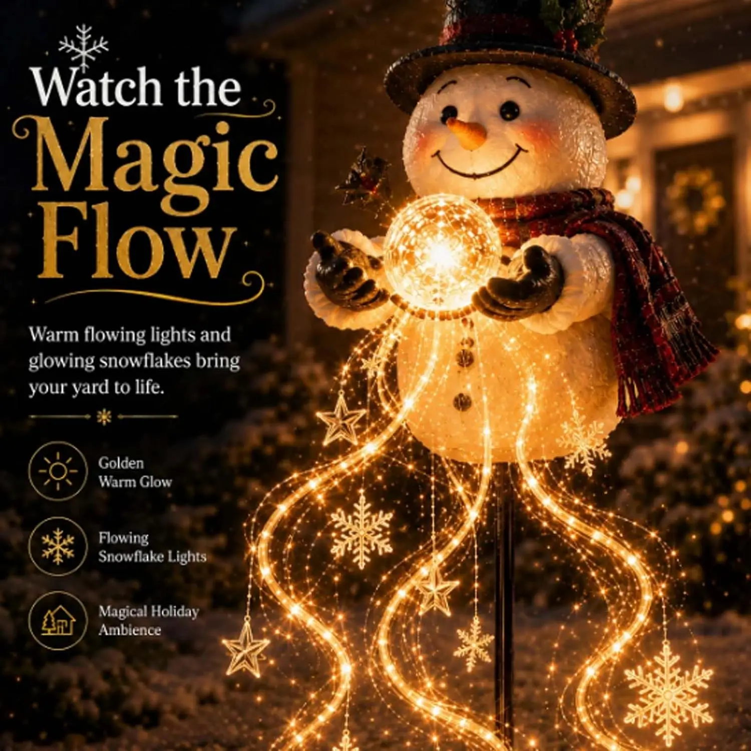 Outdoor Resin Snowman Santa LE - Outdoor Lighting Pathway ulasan dan harga