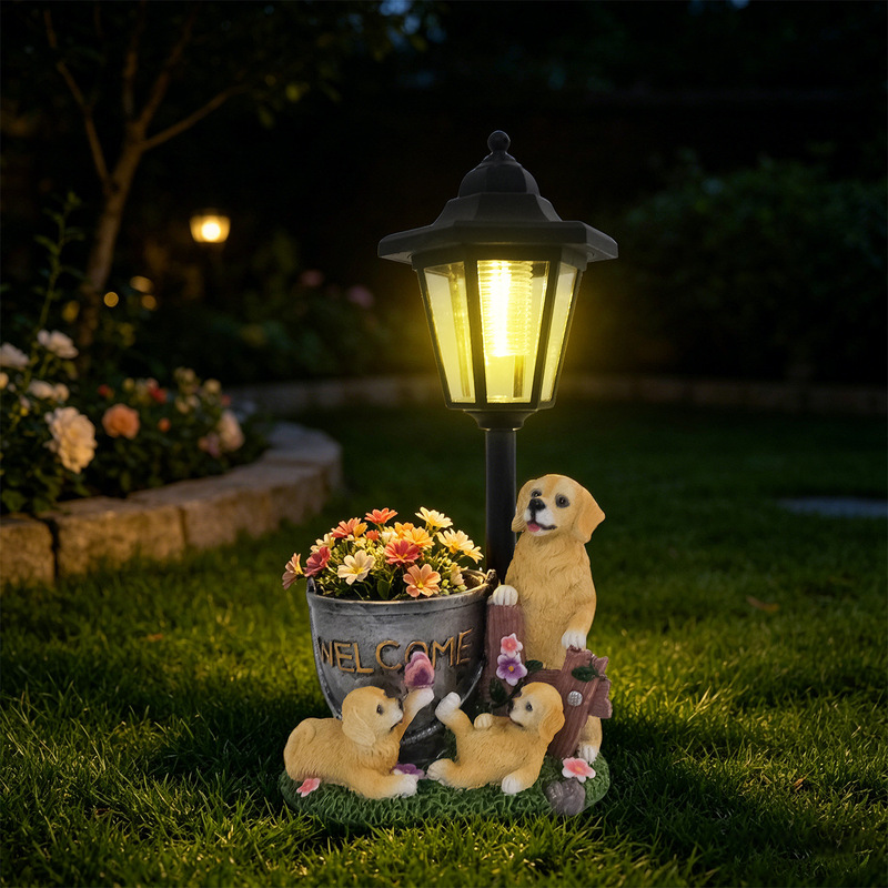 Golden Retriever Planter Statu - Outdoor Lighting And Landscape ulasan dan harga