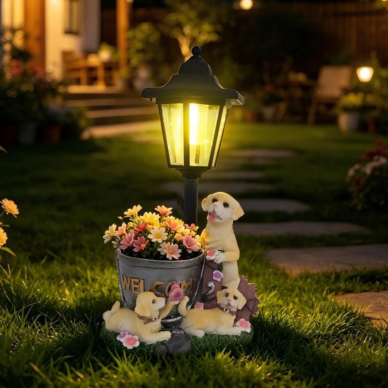 Golden Retriever Planter Statu - Outdoor Lighting And Landscape ulasan dan harga