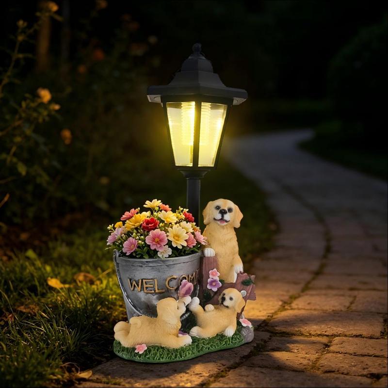 Golden Retriever Planter Statu - Outdoor Lighting And Landscape ulasan dan harga