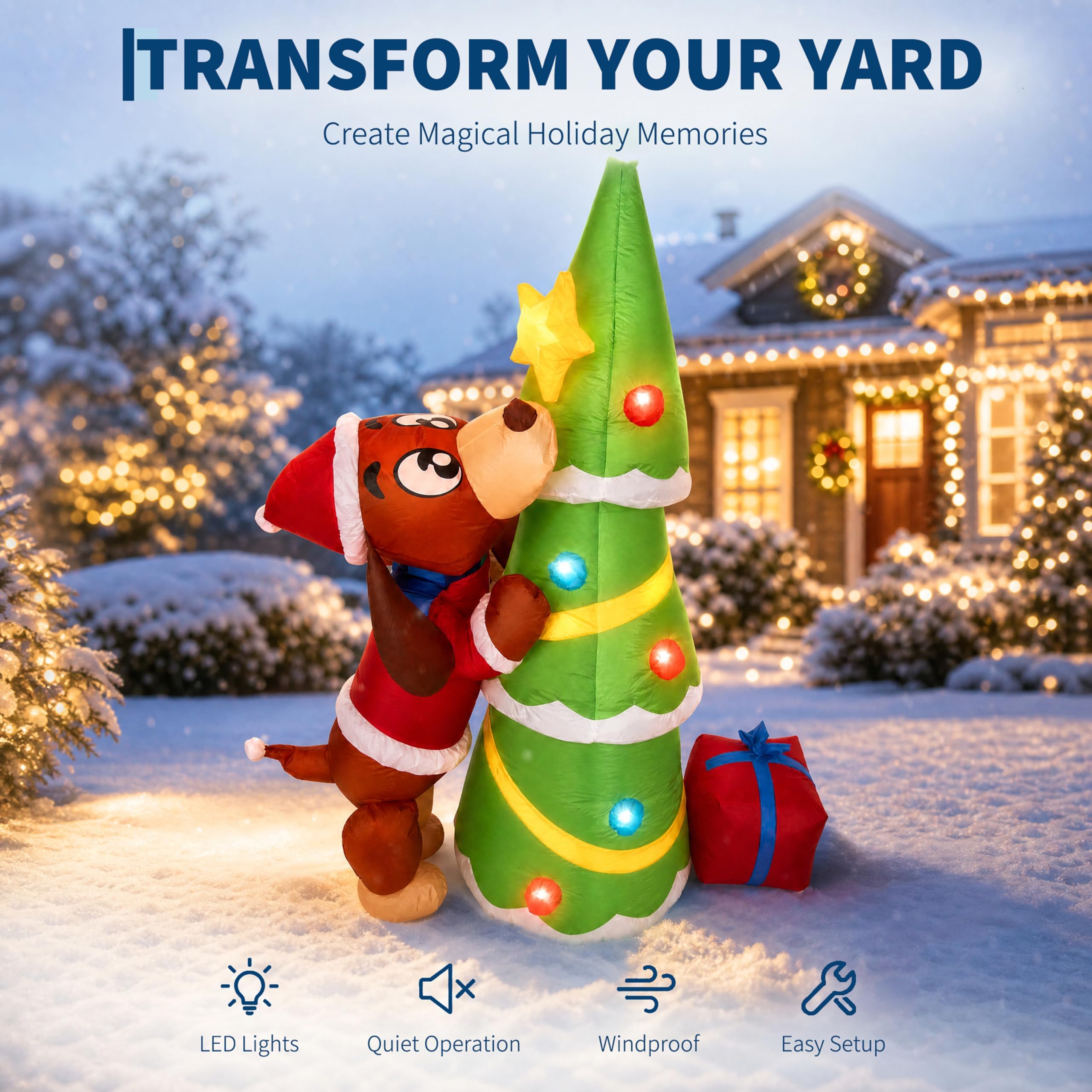7ft 210cm Giant Inflatable Chr - Outdoor Lighting Effects ulasan dan harga