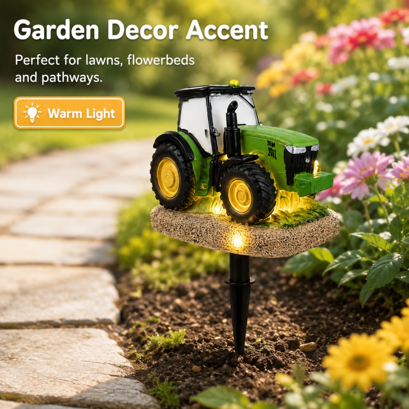 Solar Tractor Garden Stake Lig - Outdoor Lighting Effects ulasan dan harga