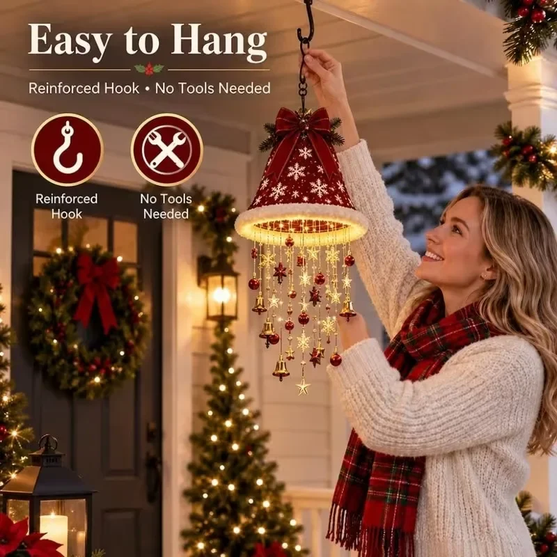 Christmas Santa Hat Pendant Li - Outdoor Lighting Effects ulasan dan harga