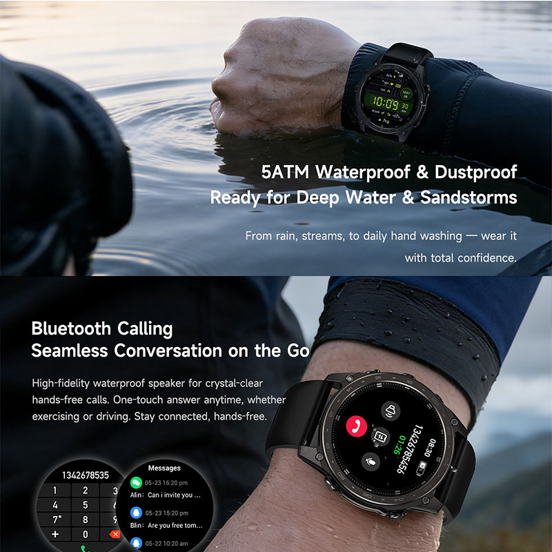 New 5ATM Waterproof Smart Watc - Outdoor Lighting Wireless ulasan dan harga